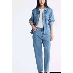 Nwt  Calvin Klein Jeans Women's Twisted Seam High-Rise Jeans Blue Selvedge sz 25